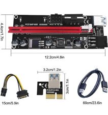 60cm VER009S PCI-E Riser Card PCIe 1x to 16x USB 3.0 Data Cable Bitcoin Mining picture