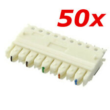 50 Pack - CAT5e 110 Wiring Connecting Punch Down Block Clips Wafers 5 Pair picture