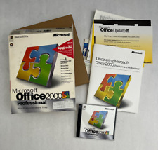 Microsoft Office 2000 Professional Full Retail w/Key, 2 CDs, Box & Manual picture