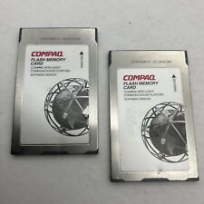 Pair (2) of COMPAQ FLASH MEMORY PC CARDs Part# 186067-002 Vintage spare# 264134 picture