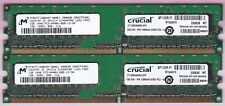 2GB 2x1GB PC2 6400 DDR2-800 CRUCIAL CT12864AA800.8FE MICRON MT8HTF12864AY-800E1 picture