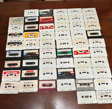 LOT OF 55 VINTAGE ATARI 400/800 CASSETTE TAPES GAMES / PROGRAMS picture