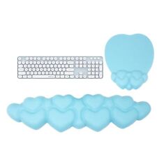 Hearts Wrist Rest for Keyboard and Mouse, Ergonomic Soft PU Leather Mouse Pad... picture