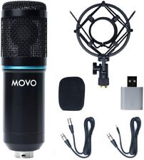 Movo PC-M6 Universal Cardioid Podcasting Microphone for XLR, 3.5mm and USB picture