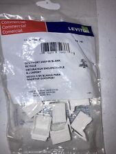 Leviton CAT 41084-BW SAN 142 QuickPort Snap-In Blank Module - Bag of 10 - NEW picture