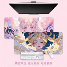  Sailor Moon Tsukino Usagi Large Extended Gaming Mouse Pad Mat Stitched Edges  picture