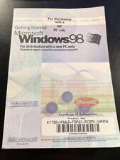 Microsoft Windows 98 User Guide came with HP PC No Disc 1998 Operating System picture