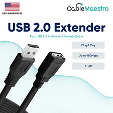 USB 2.0 Extension Extender Cable Cord Type A Male to A Female 3-15FT HIGH SPEED picture