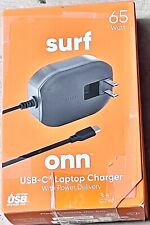 Surf Onn USB-C Laptop Charger with Power Delivery 100025006 65W 9ft. SHIPS FREE. picture