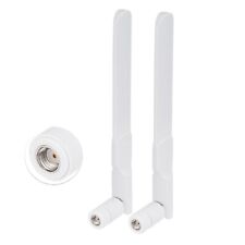 2pcs Dual Band WiFi 2.4GHz 5GHz 8dBi RP-SMA White Antenna for Security IP Camera picture
