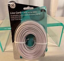 New Old Stock White 50' Line Cord For Phones Modems Fax Machines Telecom Device picture