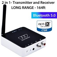 Bluetooth 5.0 Receiver Transmitter Wireless 3.5mm AUX NFC to 2 RCA Audio Adapter picture