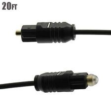 20FT Toslink Male to Male Digital Audio Fiber Optic Optical Cable Cord Black picture