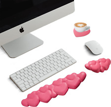 Heart-Shaped Keyboard Wrist Rest and Mouse Wrist Rest, Memory Foam Wrist Rest fo picture