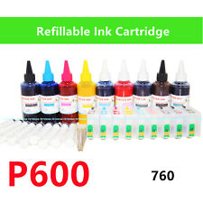 9 Empty Refillable Ink Cartridge kit for SureColor P600 Printer T760 760 picture