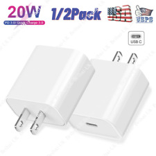 1/2-Pack USB C Wall Charger For iPhone iPad Samsung Charging Power Adapter Block picture