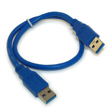 1.5ft USB 3.2 Gen 1 SUPERSPEED 5Gbps Type A Male to A Male Cable  BLUE picture