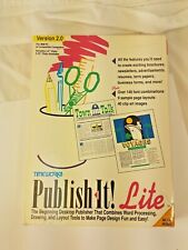 TIMEWORKS PUBLISH IT Lite 2 PC SOFTWARE Big Box Complete 1991 desktop vintage  picture