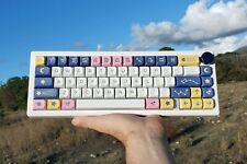 65% Silent Wireless Custom Keyboard | Lubed Cream Yellow | Constellations keycap picture