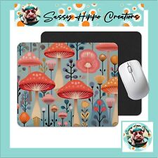 Mouse Pad Mushroom Vintage Retro Abstract Anti Slip Back Easy Clean Sublimated picture