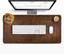PREMIUM Leather Desk Pad Laptop Office Desk Mat Large Nonslip Computer Protector picture