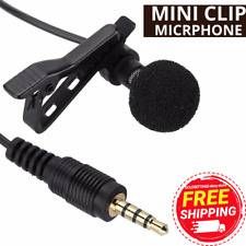 MINI CLIP CONDENSER MICROPHONE PORTABLE 3.5MM WIRE FOR CELL PHONE PC NEW picture