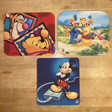 3 VTG Disney Interactive Mouse Pads Winnie The Pooh & Tigger Mickey Colorful VGC picture