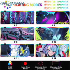 Cyberpunk-Edgerunners Mouse Pad Pro Oversized LED Anime Gaming Desk Mouse Mats picture