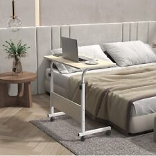 Height Adjustable Rolling Laptop Desk Cart Over Bed Hospital Table Stand picture