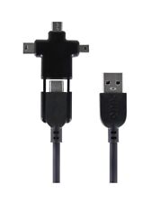 NEW Onn 4in1 Charge/Sync 3 Foot Cable For Micro USB, USB C, Mini USB, & Mini B picture