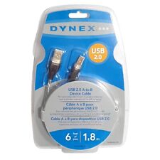 Dynex USB 2.0 Device Cable A Male to B Male Gold Plated Connectors 6'/1.8 M picture