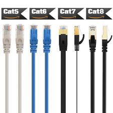 LOT Standard 6-100Ft RJ45 CAT8 CAT7 CAT6 5E LAN Ethernet Patch Cable 350-2000MHz picture