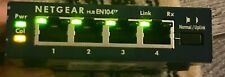 Netgear Blue 4-Port EN104TP Ethernet Hub 10 Mbps RJ-45 NO POWER CABLE UNTESTED picture