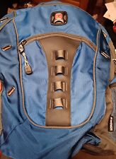 Wenger Swiss Gear 16” Laptop Tablet Backpack Black Blue Swiss Army Hiking picture