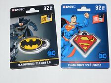 USB Flash Drive Batman & Superman 32 GB each Keychains picture