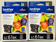 New Genuine Brother LC61 Black 2PK Ink Cartridges MFC-255CW MFC-290C picture