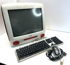 Apple iMac G3 Red Computer w/Keyboard & Mouse Vintage 2000 picture