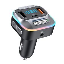 Bluetooth 5.0 Car FM Transmitter USB Adapter Wireless AUX Radio PD QC MP3 Player picture