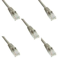 Pack of 5 Cables Snagless 100 Foot Cat5e Gray Ethernet Network Patch Cable picture
