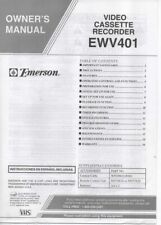 User's Guide/Owner's Manual Emerson EWV401 VCR VHS Video Cassette Recorder picture