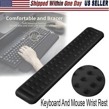 2Pc Premium Memory Foam Keyboard Wrist Support Bar and Mouse Wrist Rest Pads Set picture