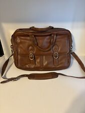 McKlein USA  Leather Laptop Briefcase Bag w/ Shoulder Strap Top Grain Brown picture
