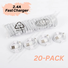 Lot of 20X USB Fast Charger Cable For iPhone 14 13 12 11 XR 8 iPad Charging Cord picture