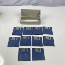 Vintage Sony 3.5” Floppy Disk Storage With 10 Sony Mfd-2dd NEW DISCS picture