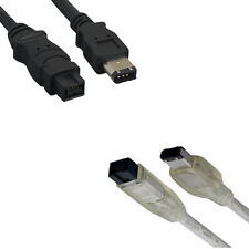 3Ft,6Ft,10Ft 9 to 6 Pin IEEE-1394b 1394a FIREWIRE 400/800 iLINK Cable PC MAC DV picture