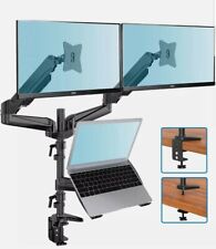HUANUO Monitor and Laptop Mount Gas Spring Dual Monitor Stand with Laptop Tray picture