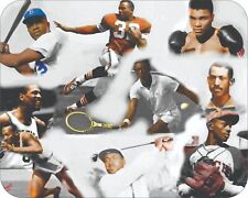 Black Sport Legends African American Stars  Mouse Pad Poster 7 3/4  x 9