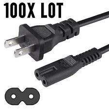 100PCS 2-Prong Port Pin AC Power Cord Cable Adapter PC Laptop PS2 PS3 HP Dell picture