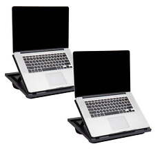 Lap Desk Laptop Stand,Collapsible, MDF, Metal,14.75L x11W x7.3H,2-PieceSet,Black picture