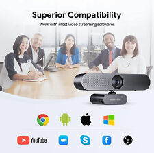 DEPSTECH DW50 Pro Webcam 4K Zoomable Camera with Microphone Remoteand Auto-Focus picture